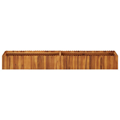 Arriate Elevado De Madera Maciza De Acacia 200x30x25 Cm_0