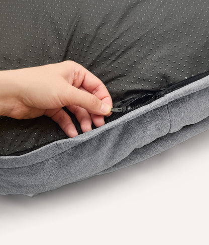 Cafide Cama Con Capucha Para Perro Con Tejido Chenilla Gris. Modelo Maso. Talla M (60x80x10 Cm)_5