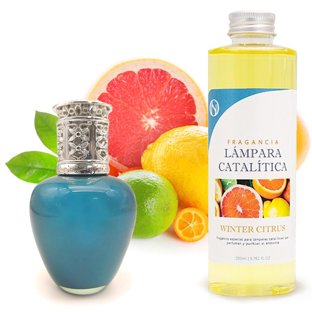 Lámpara Catalítica Aqua Marina + Aroma Winter Citrus 500ml - Elimina Malos Olores, Perfuma Y Mejora La Calidad Del Aire_0