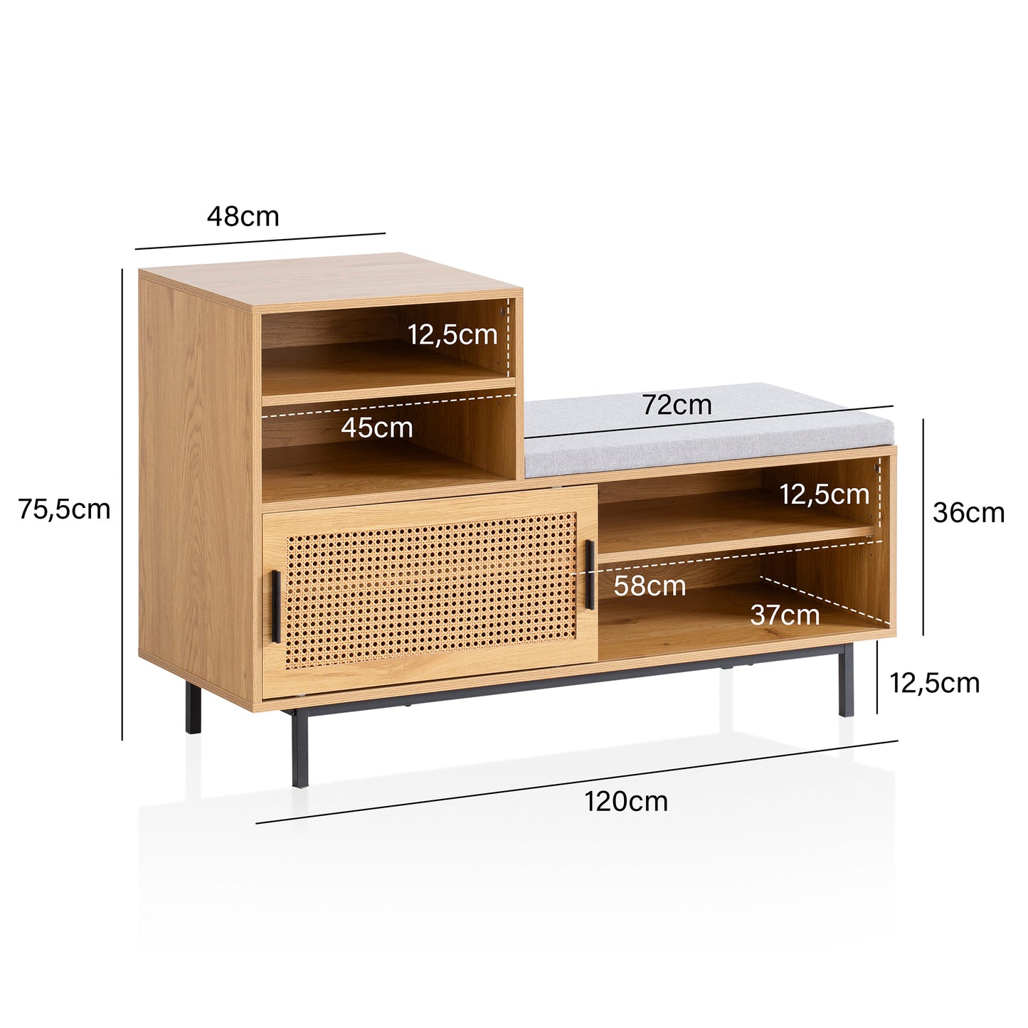 Zapatero Con Asiento 120x75,5x40 Cm_3