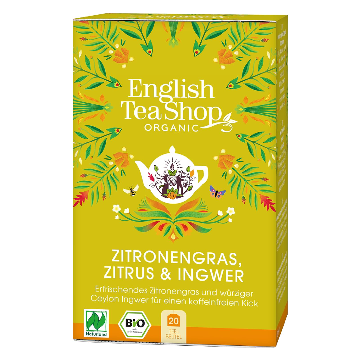 Té de Lemongrass, Jengibre y Cítricos Bio English Tea Shop 30 g (20 bolsitas de té)