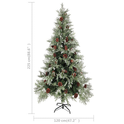 Vidaxl Árbol De Navidad Con Luces Y Piñas Pvc Pe Verde 225 Cm_2