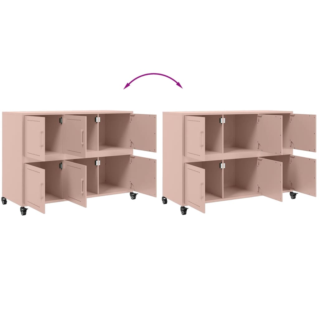 Aparador De Acero Laminado En Frío Rosa 100,5x39x72 Cm / Vetonek_4