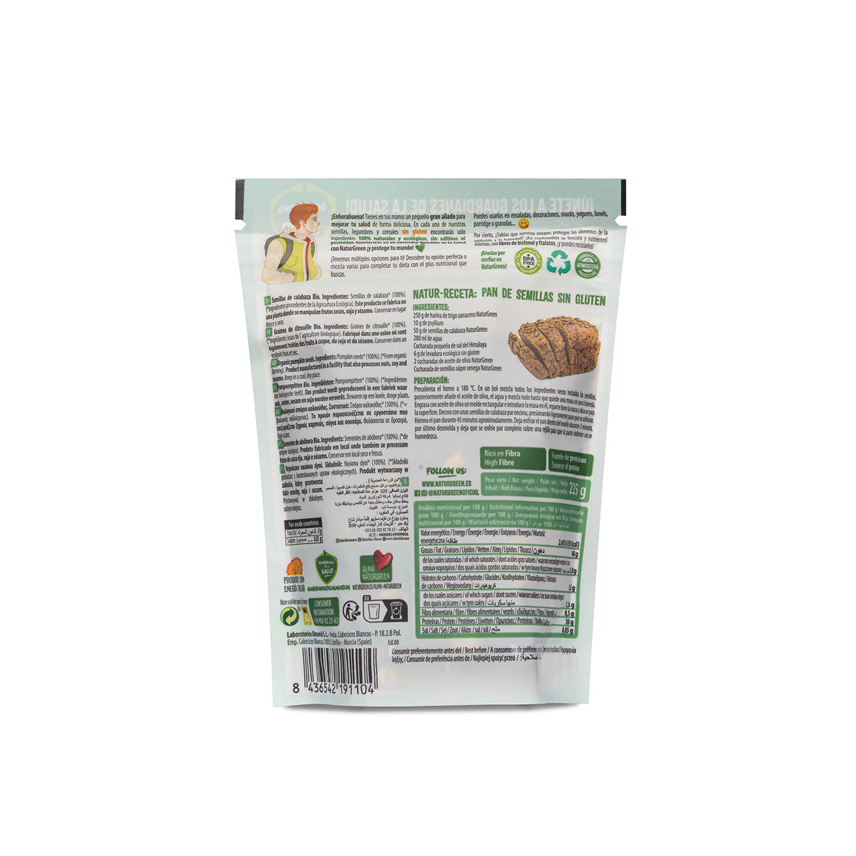 Sementes de abóbora biológicas Naturgreen