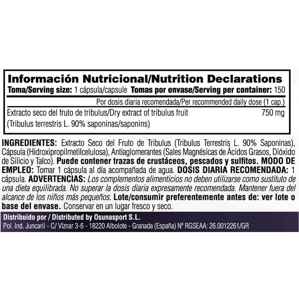 Tribulus 750mg - 150 Cápsulas Vegetales - Mejora El Rendimiento - Masmusculo_4