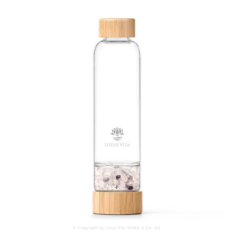 Botella Cristal Borosilicato Con Gemas Lotus Vita_0