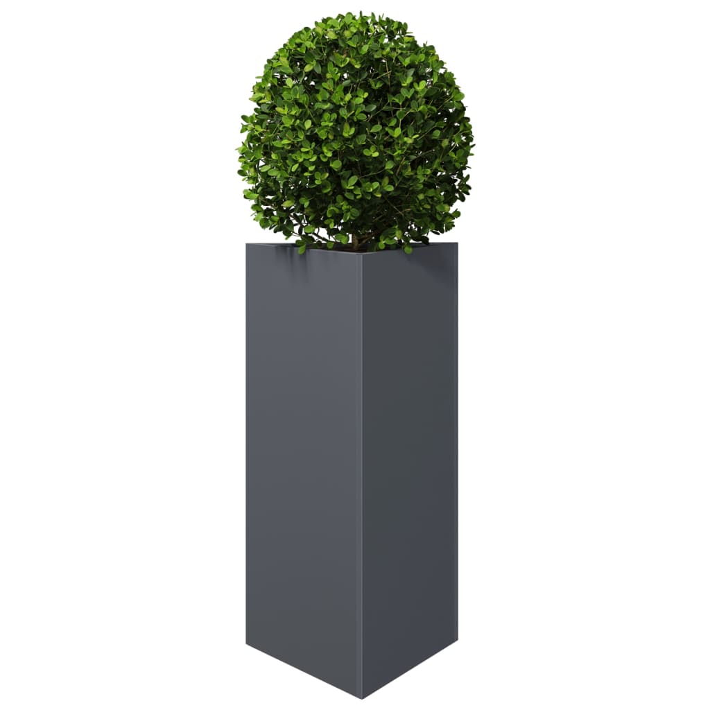 Jardinera Triangular Acero Gris Antracita 40x34,5x75 Cm_2