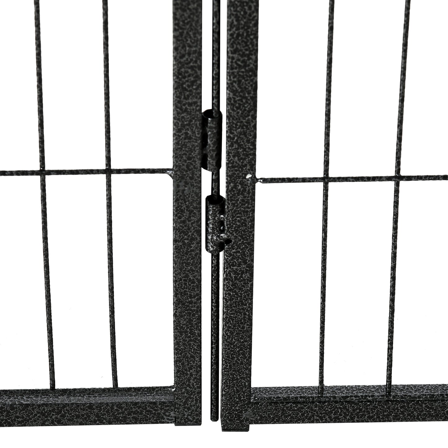 Pawhut Parque Para Perros De 12 Paneles Con 2 Puertas 80x60 Cm Gris_4