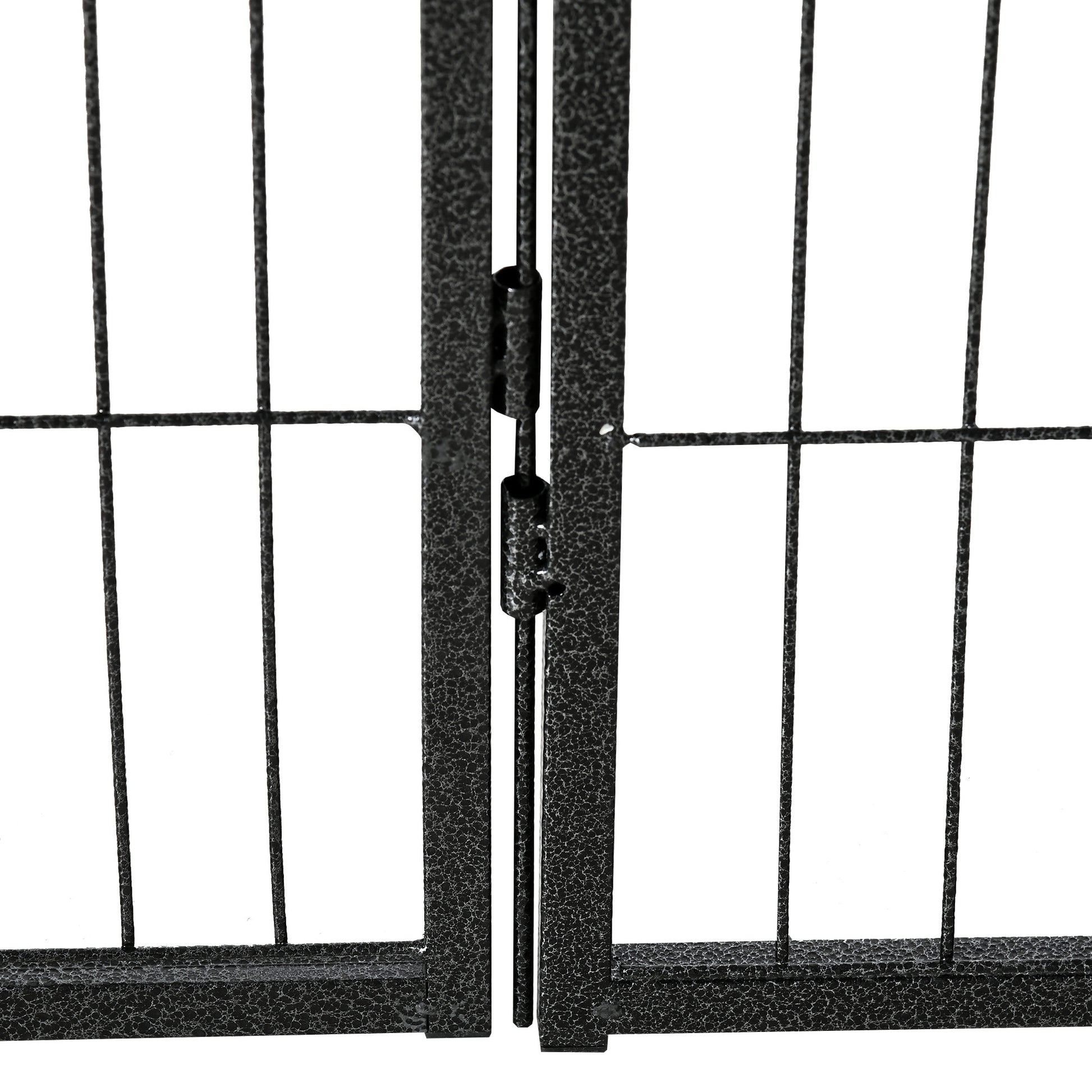 Pawhut Parque Para Perros De 12 Paneles Con 2 Puertas 80x60 Cm Gris_4