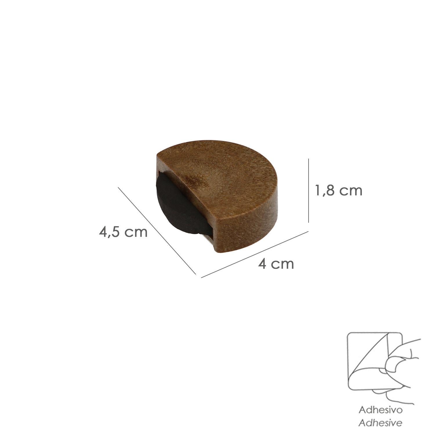 Tope Puerta Adhesivo Silencioso Color Madera_1