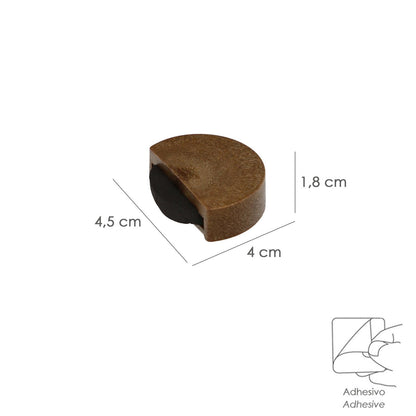 Tope Puerta Adhesivo Silencioso Color Madera_1