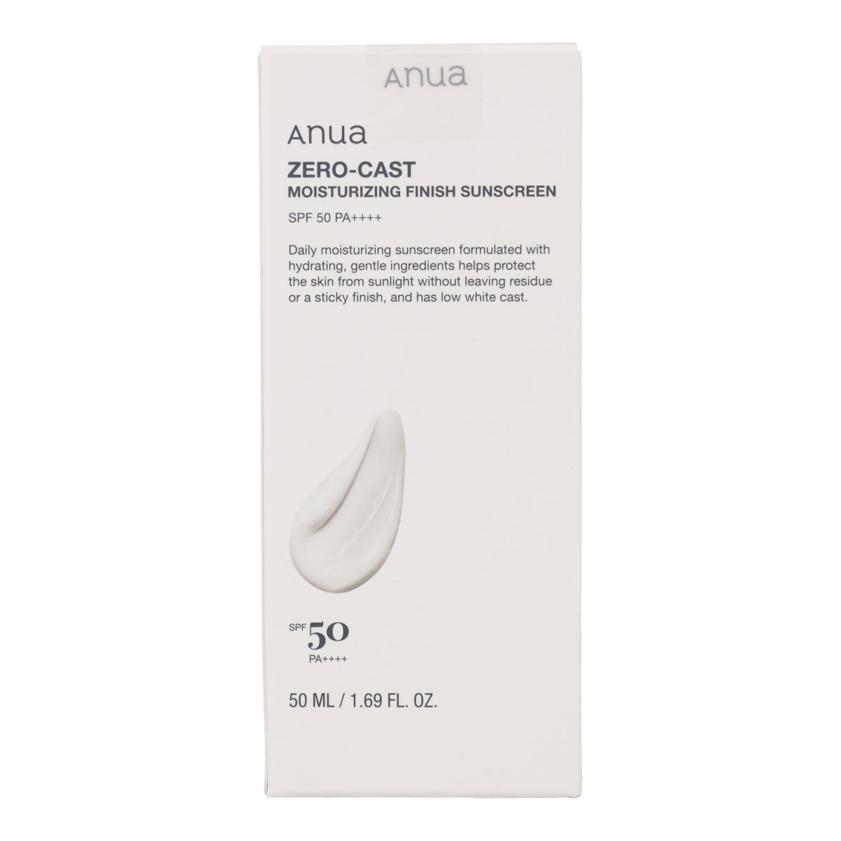 Zero-Cast Moisturizing Finish Sunscreen Anua 50ml