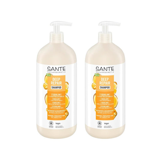 Pack de 2 champôs reparadores intensos Sante esqualeno 950 ml