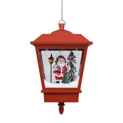Vidaxl Lámpara Colgante De Navidad Con Led Y Santa Rojo 27x27x45 Cm_2