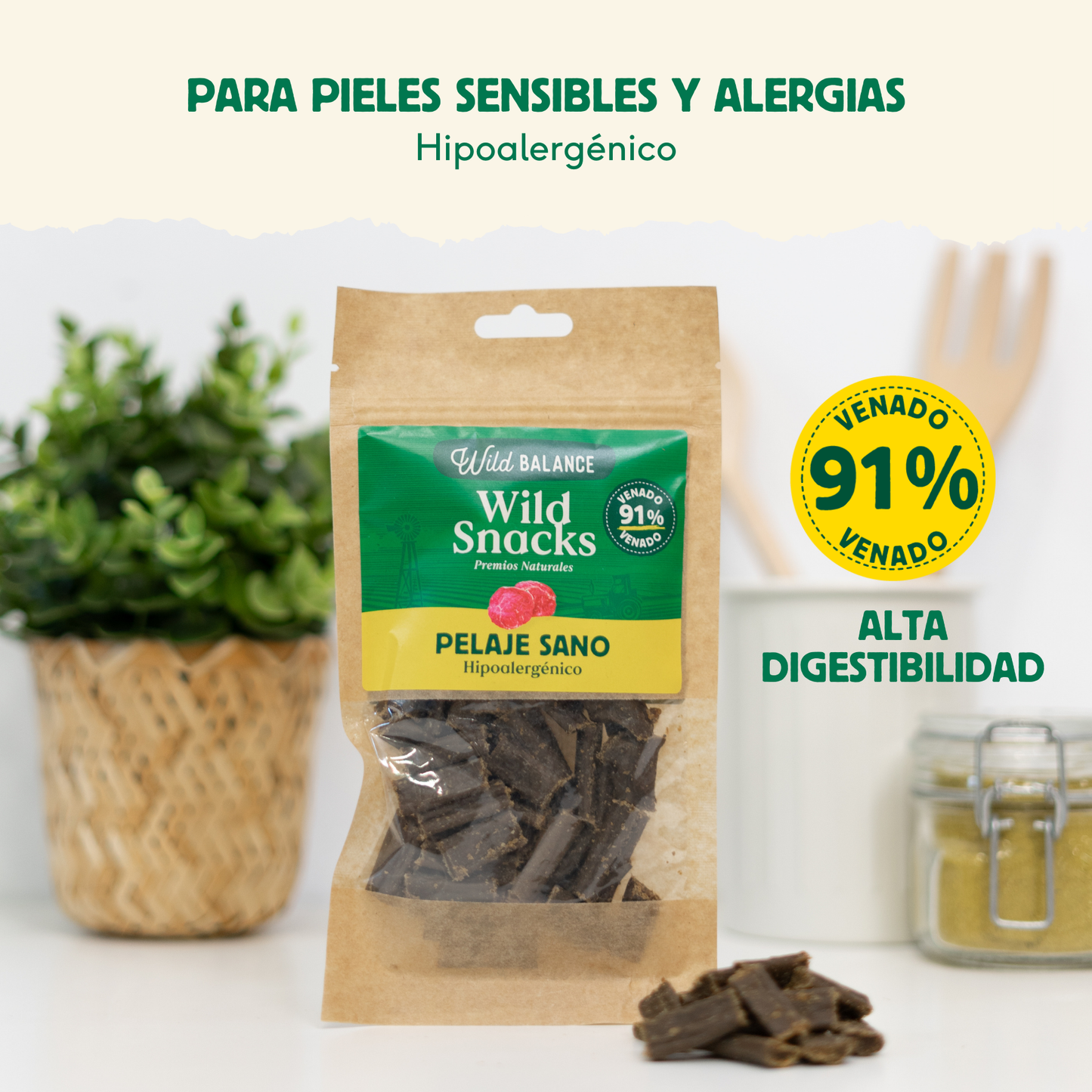 Wild Snacks Healthy Coat Hipoalergénico Wild Balance