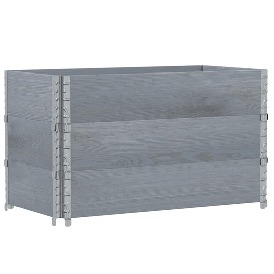 Jardinera De Madera Maciza De Pino Gris 100x50 Cm_0