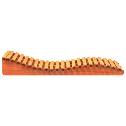 Tumbona De Madera Maciza De Pino Marrón Cera 205x110x31,5 Cm / Vetonek_1