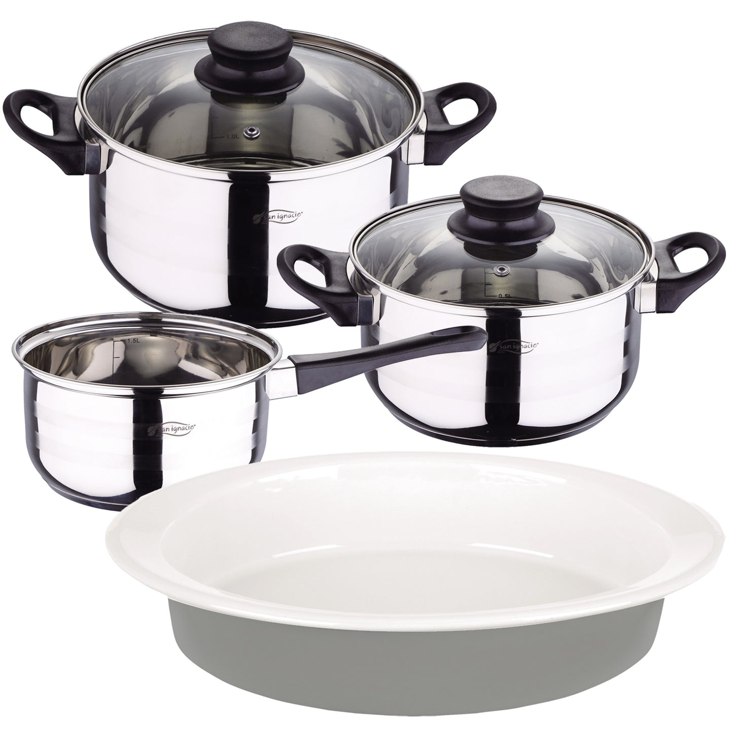 Pack Batería De Cocina 5 Piezas + Fuente Ovalada De 36cm