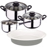 5 Peças Bateria De Cozinha + Fonte Oval De 36 Cm