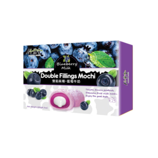 Mochi Duplo Recheado com Mirtilo e Leite Bamboo House 180g