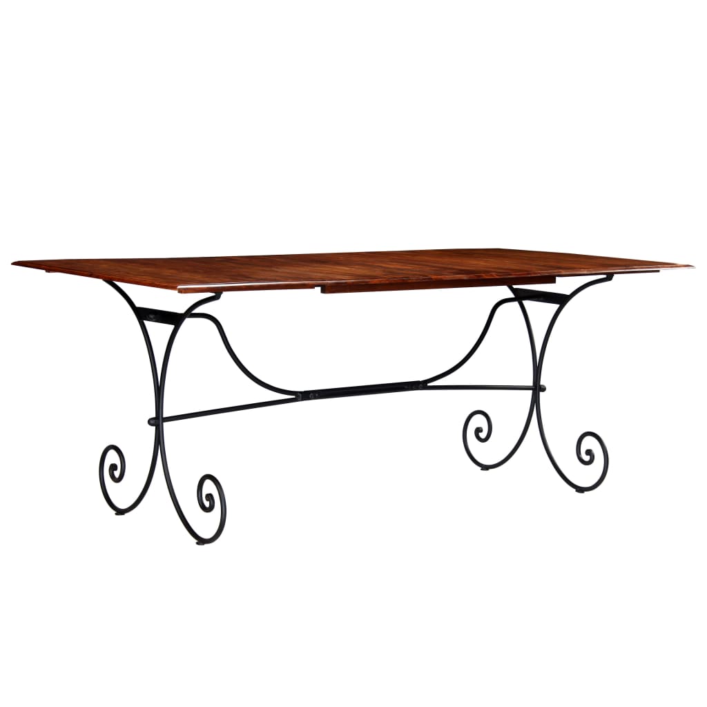 Mesa De Comedor Madera Maciza Acabado Miel 200x100x76 Cm_0