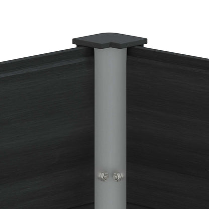 Arriate Elevado Negro 150 X 50 X 54 Cm Wpc Y Aluminio_5