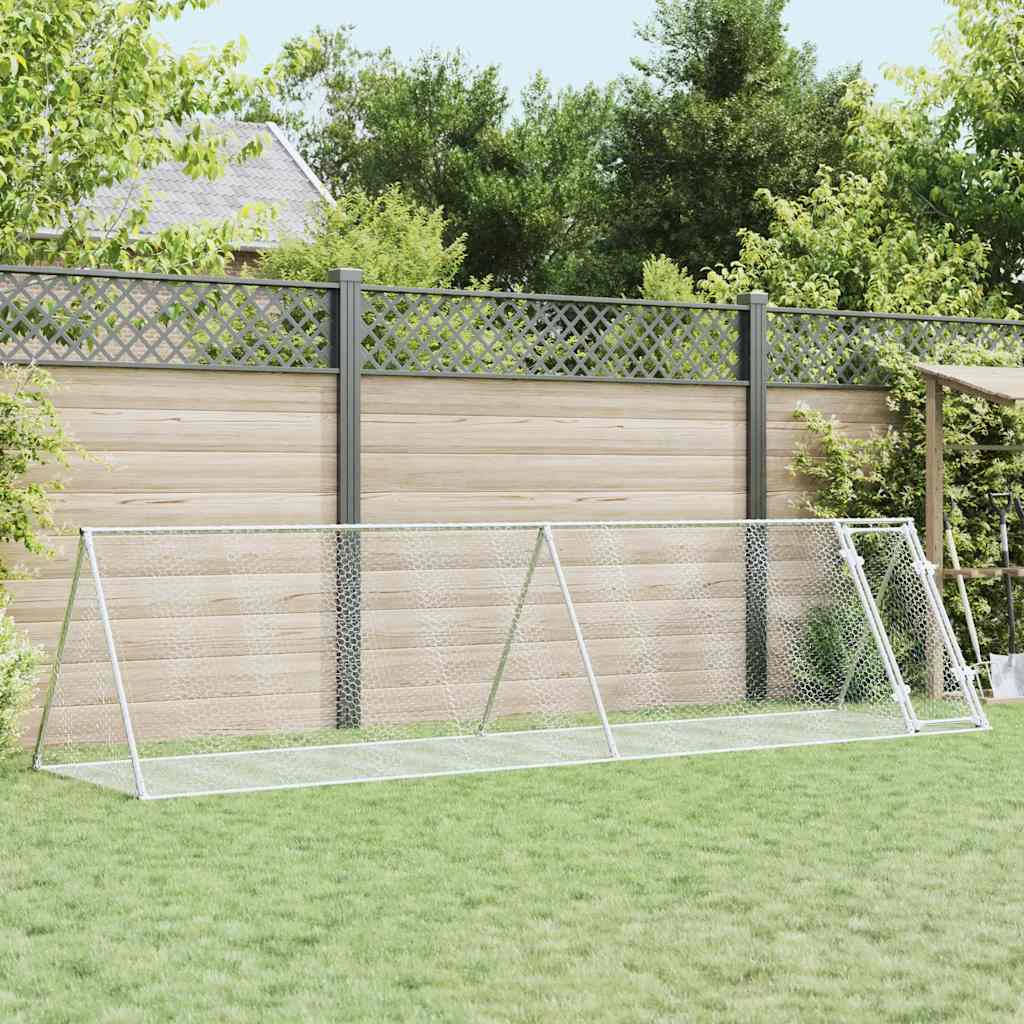 Conejera Acero Galvanizado Plateado 400x105x91 Cm_1