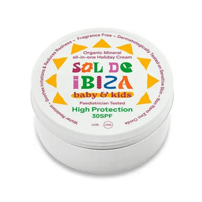 Protetor Solar Tudo em Um - Bebés 0 meses FPS30 Sol de Ibiza BIO 100 gr