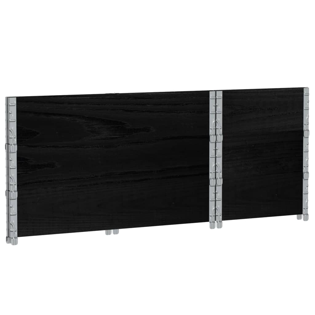 Jardinera De Madera Maciza De Pino Negro 100x50 Cm_5