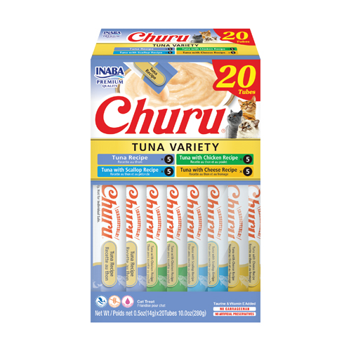 Churu Tuna variedades Snack cremoso para gatos 20x14 g