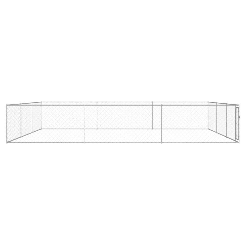 Vidaxl Perrera De Exterior De Acero Galvanizado 6x6x1 M_1