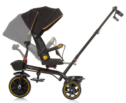 Triciclo Con Capota Y Mango Parental Max Sport Obsidian_3