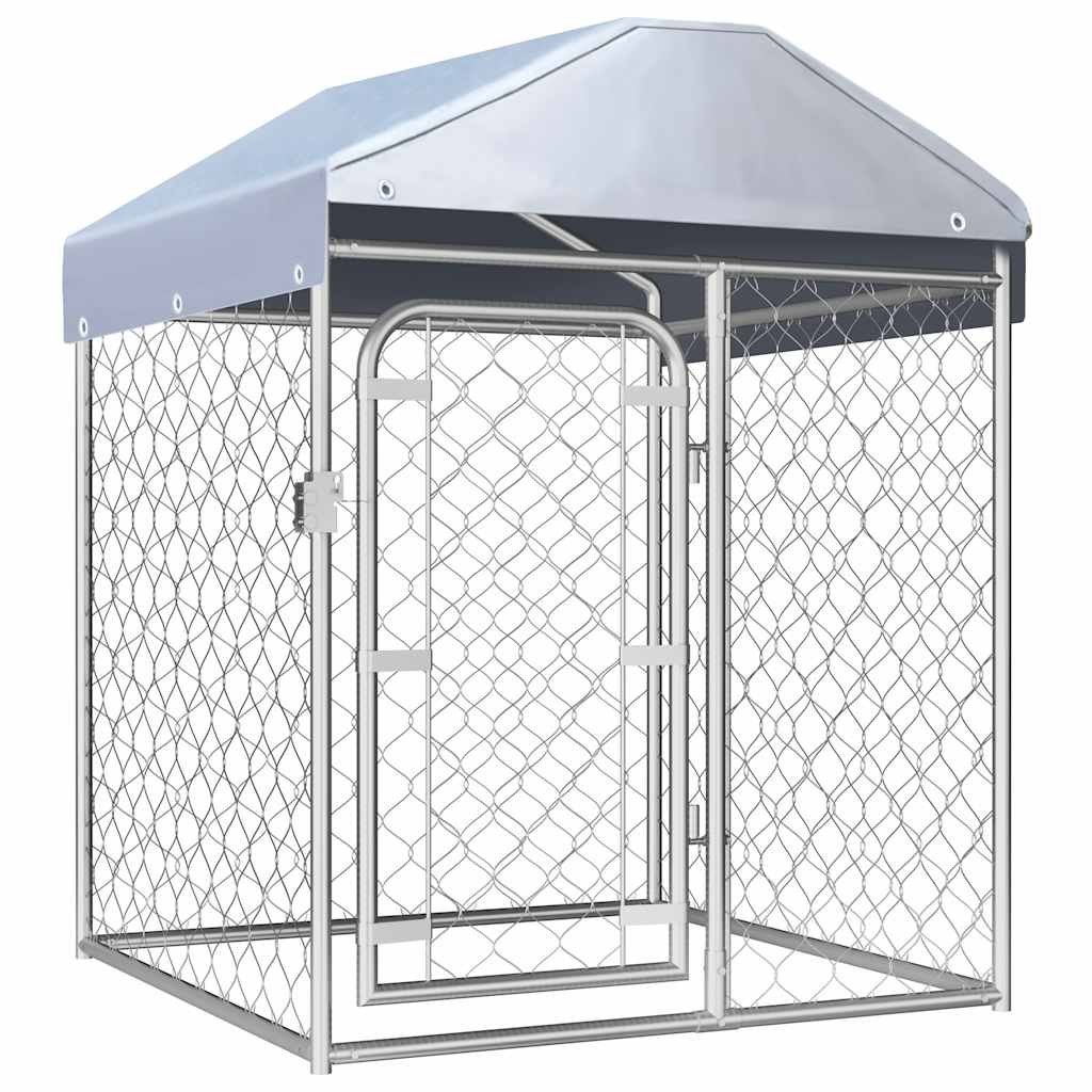 Perrera De Exterior Con Techo 100x100x125 Cm_1