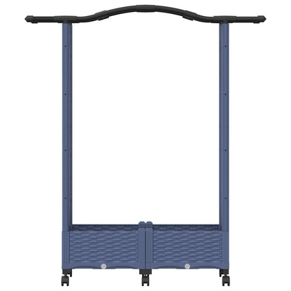 Cama Elevada Con Trellis Y Techo Gris 124 X 40 X 129 Cm Pp_3