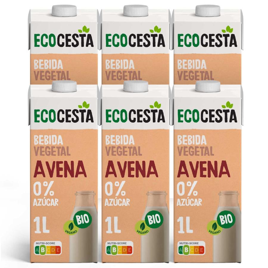 Pack de 6 Bebidas de Aveia Biológicas 0% Açúcar Ecocesta 1L