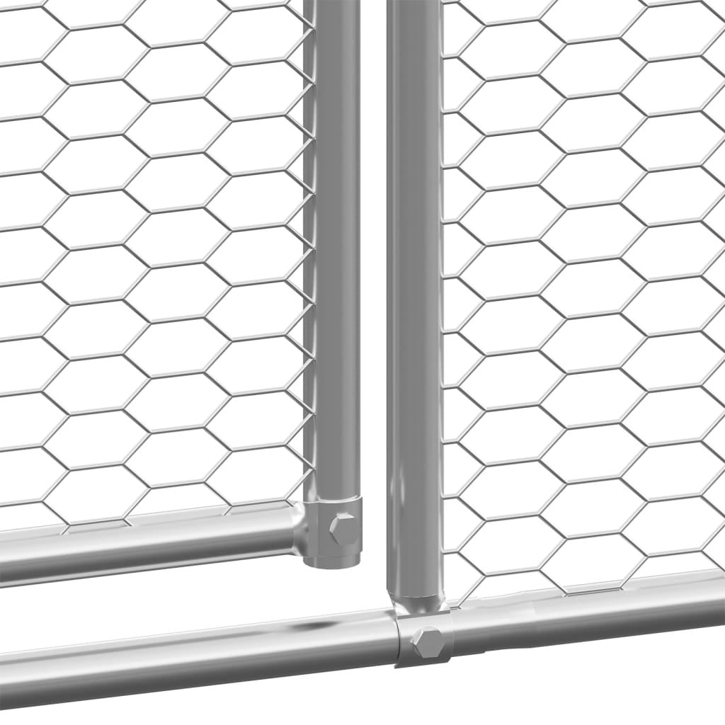 Vidaxl Jaula Gallinero De Acero Galvanizado 2x6x2 M_3