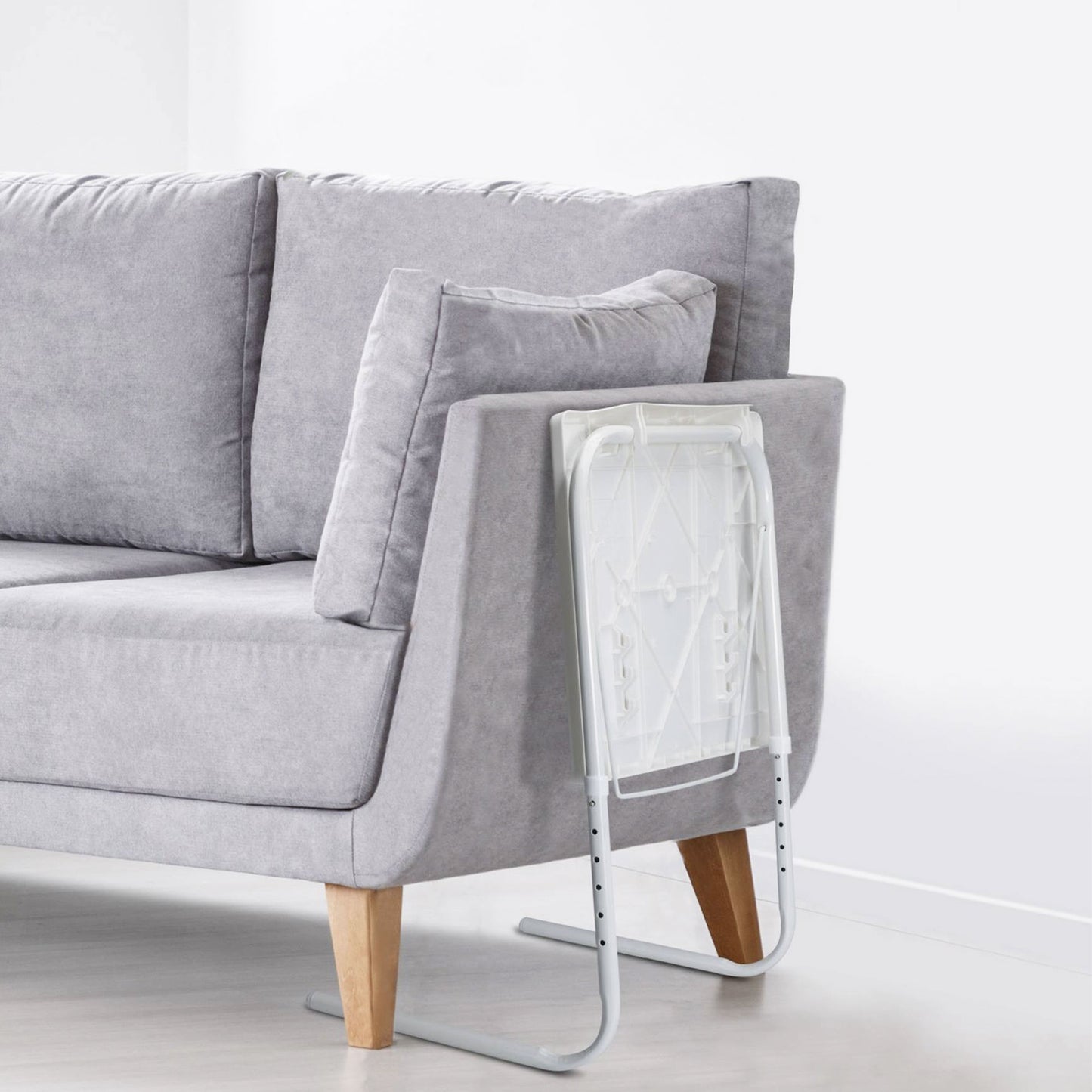 Well Home Mesa Auxiliar Plegable Y Extensible Color Blanco 51x39x57-72cm_2