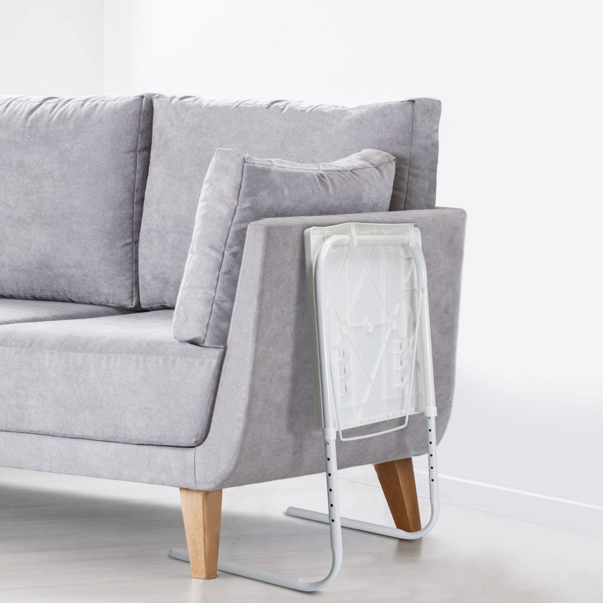 Well Home Mesa Auxiliar Plegable Y Extensible Color Blanco 51x39x57-72cm_2