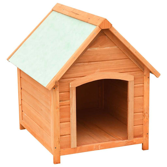 Caseta Para Perros Madera Maciza Pino Y Abeto 72x85x82 Cm_0
