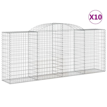Cestas Gaviones 10 Uds Forma De Arco Hierro 300x50x120/140 Cm_0