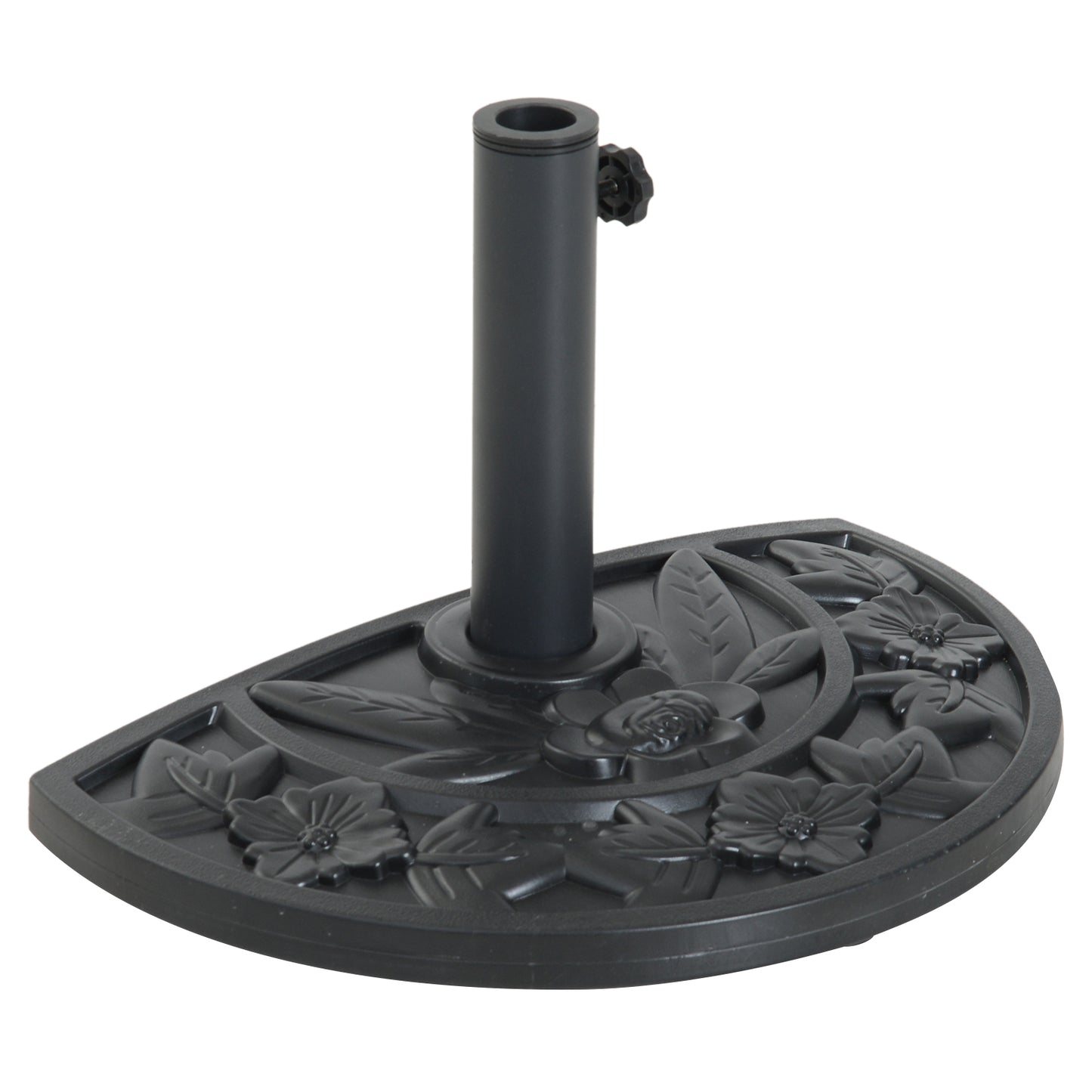 Outsunny Base Para Sombrilla Semicircular Peso 9 Kg Para Mástil 35mm/38mm/48mm_0