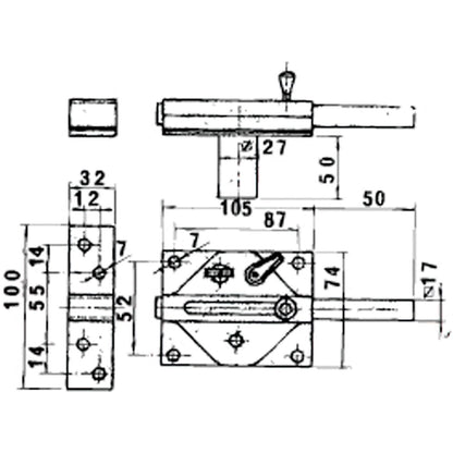 Cerrojo 3930 Latonado