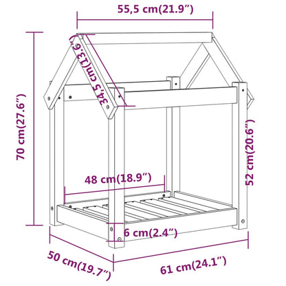 Vidaxl Cama Para Perros Madera Maciza De Pino 61x50x70 Cm_2