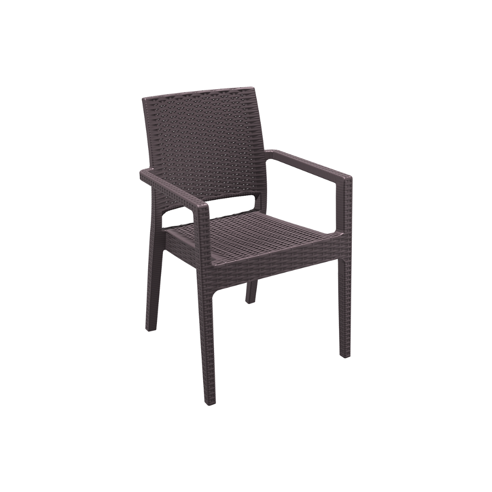 Siesta Exclusive Pack De 2 Sillas Para Exterior Ibiza Ratán Marrón_0