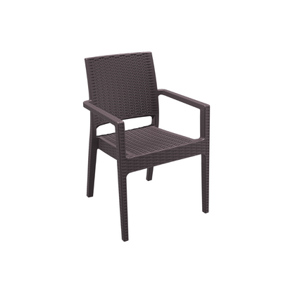 Siesta Exclusive Pack De 2 Sillas Para Exterior Ibiza Ratán Marrón_0