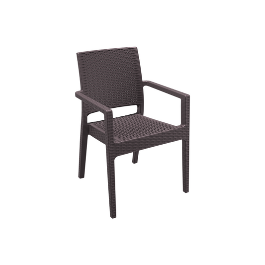 Siesta Exclusive Pack De 2 Sillas Para Exterior Ibiza Ratán Marrón_0