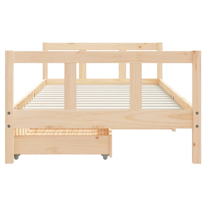 Vidaxl Estructura De Cama Infantil Con Cajones Madera Pino 90x190 Cm_4
