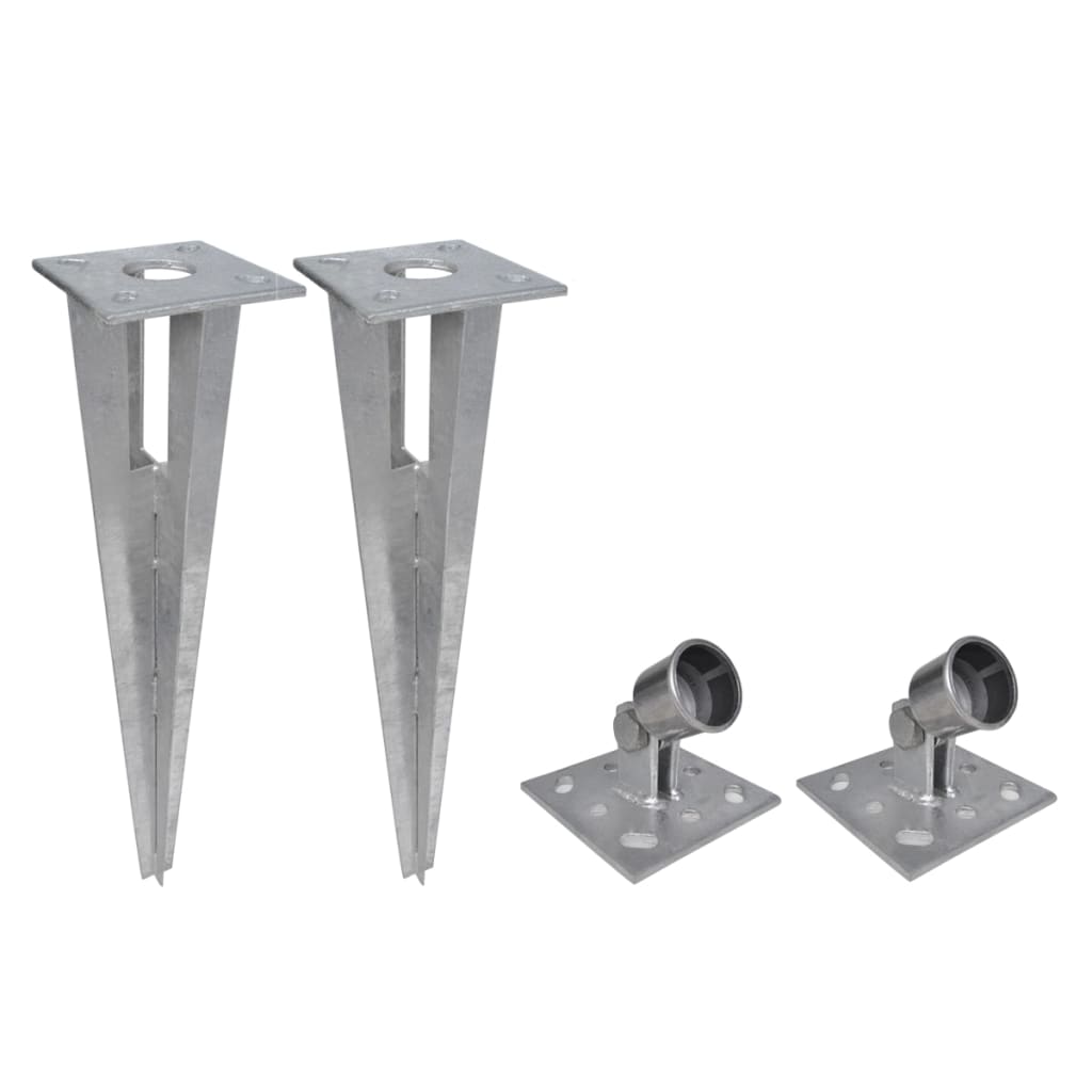 Valla Metálica Con Estacas Postes Acero Galvanizado 15x1,25 M / Vetonek_2