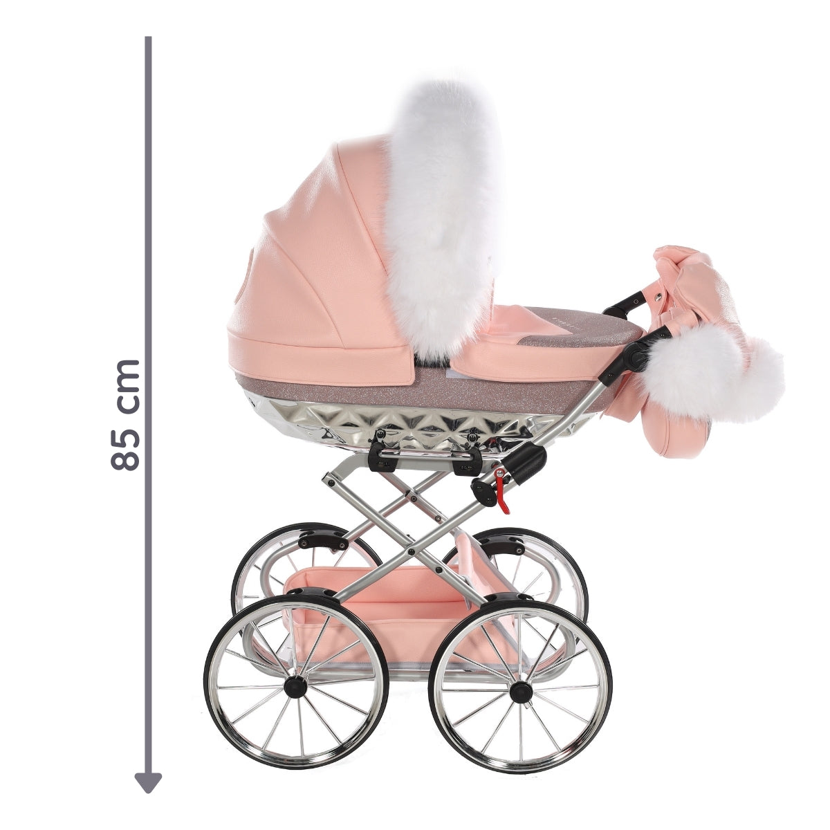 Carro De Muñecas Hand Craft Glitter Satin Classic Pink / Silver_2