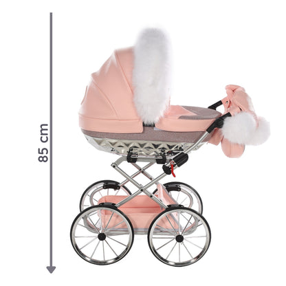 Carro De Muñecas Hand Craft Glitter Satin Classic Pink / Silver_2